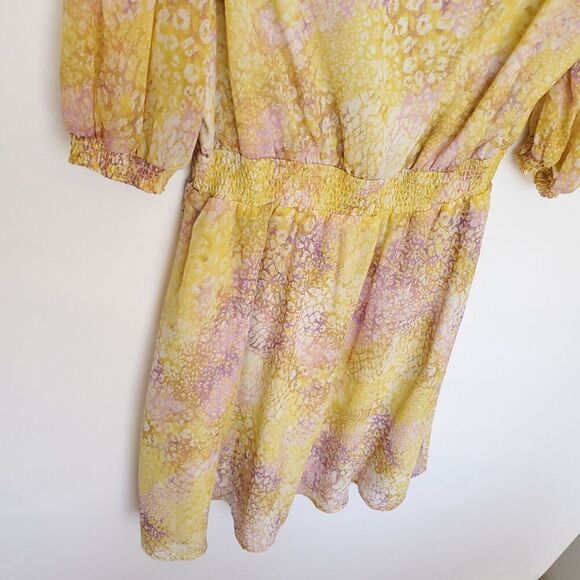 Steve Madden Women's Bb Dakota The Dreamy Mini Dress Size Large Yellow - Picture 12 of 15